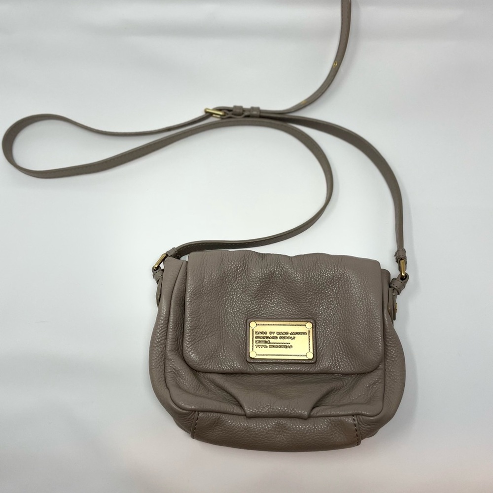 Marc by Marc Jacobs Taupe Leather Crossbody Bag